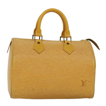 LOUIS VUITTON Epi Speedy 25 Hand Bag Tassili Yellow M43019 LV Auth 73999