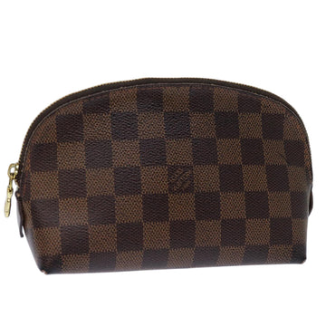 LOUIS VUITTON Damier Ebene Pochette Cosmetic PM Pouch N47516 LV Auth 74040