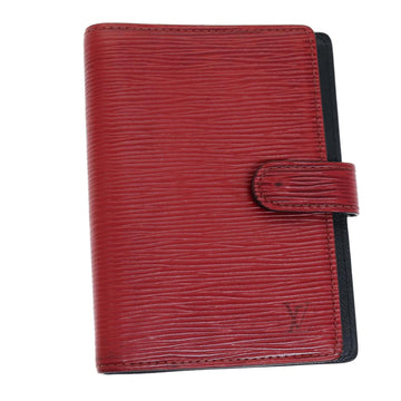 LOUIS VUITTON Epi Agenda PM Day Planner Cover Red R20057 LV Auth 74045