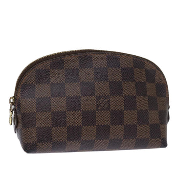 LOUIS VUITTON Damier Ebene Pochette Cosmetic PM Pouch N47516 LV Auth 74108