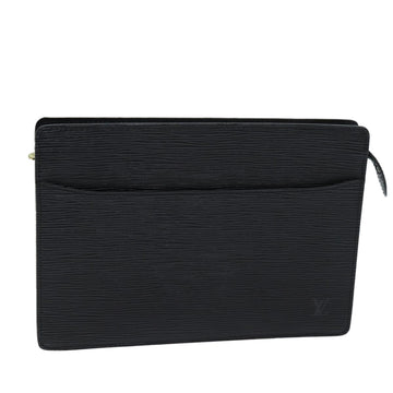 LOUIS VUITTON Epi Pochette Homme Clutch Bag Black M52522 LV Auth 74115