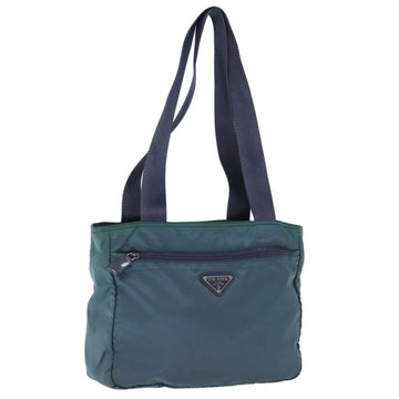 PRADA Tote Bag Nylon Turquoise Blue Auth 74200