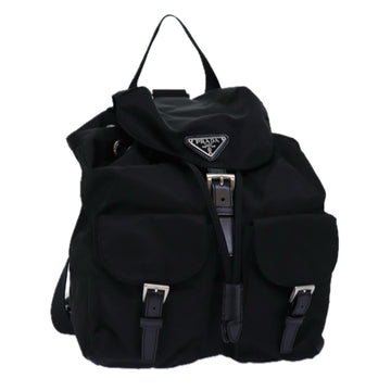 PRADA Backpack Nylon Black Auth 74259