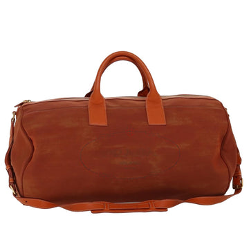 PRADA Boston Bag Canvas 2way Orange Auth 74405