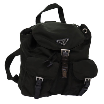 PRADA Backpack Nylon Khaki Auth 74467