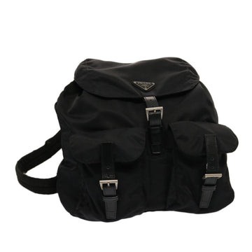 PRADA Backpack Nylon Black Auth 74483