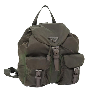 PRADA Backpack Nylon Brown Auth 74574