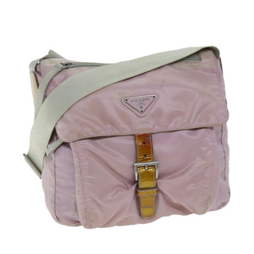 PRADA Shoulder Bag Nylon Pink Auth 74637