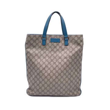 GUCCI Beige Gg Monogram Canvas Tote Shopping Bag Teal Leather