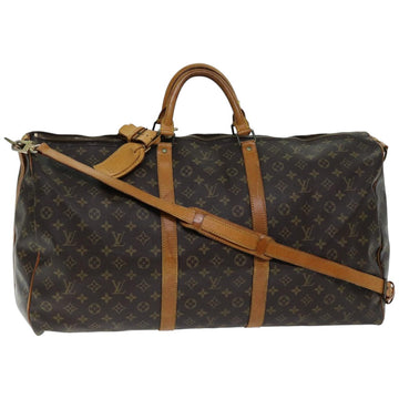 LOUIS VUITTON Monogram Keepall Bandouliere 60 Boston Bag M41412 LV Auth 74731