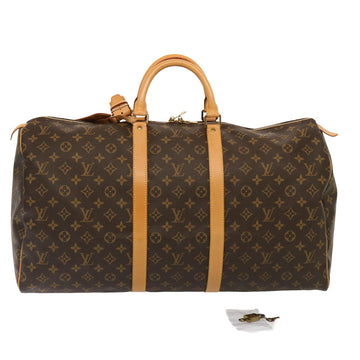 LOUIS VUITTON Monogram Keepall 55 Boston Bag M41424 LV Auth 74768