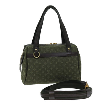 LOUIS VUITTON Monogram Mini Josephine GM Bag 2way TST Khaki M92412 LV Auth 74842