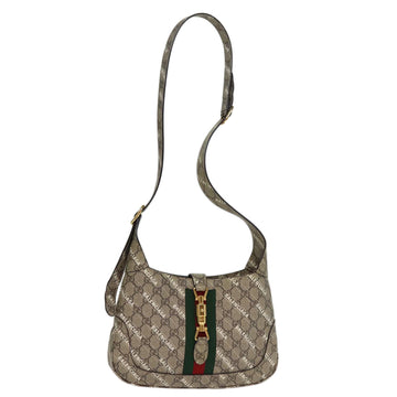 GUCCI GG Supreme Web Sherry Line Jackie Bag BALENCIAGA Beige 636706 Auth 74999SA