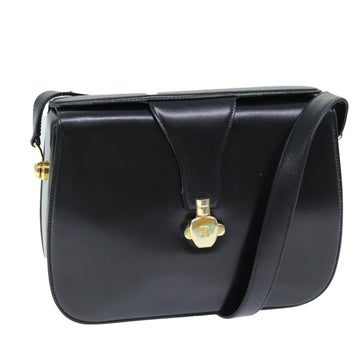 BALLY Shoulder Bag Leather Black Auth 75138