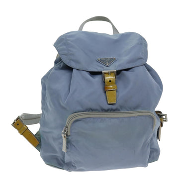 PRADA Backpack Nylon Light Blue Auth 75233