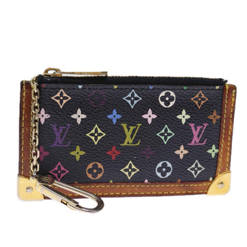 LOUIS VUITTON Monogram Multicolor Pochette Cles Purse Black M92654 Auth 75411