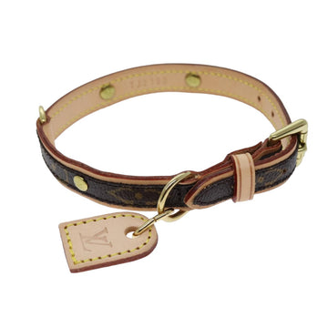 LOUIS VUITTON Monogram Collar Dog Collar Dog Leash LV Auth 75532