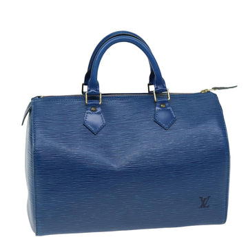 LOUIS VUITTON Epi Speedy 30 Hand Bag Toledo Blue M43005 LV Auth 75545