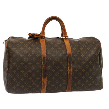 LOUIS VUITTON Monogram Keepall 50 Boston Bag M41426 LV Auth 75561