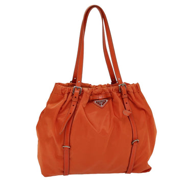 PRADA Tote Bag Nylon Orange Auth 75692