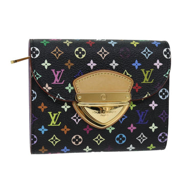 LOUIS VUITTON Multicolor Portefeuille Koala Wallet Black M58015 LV Auth 75743A