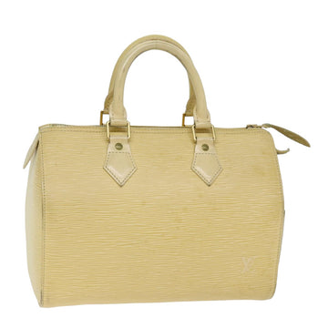 LOUIS VUITTON Epi Speedy 25 Hand Bag Vanilla M4301A LV Auth 75748