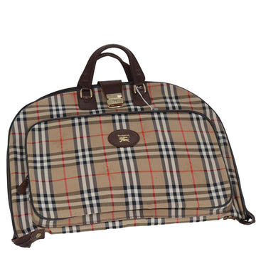 BURBERRYSs Nova Check Garment Cover Canvas Beige Brown Auth 75841