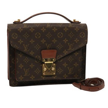 LOUIS VUITTON Monogram Monceau 28 Hand Bag 2way M51185 LV Auth 75868