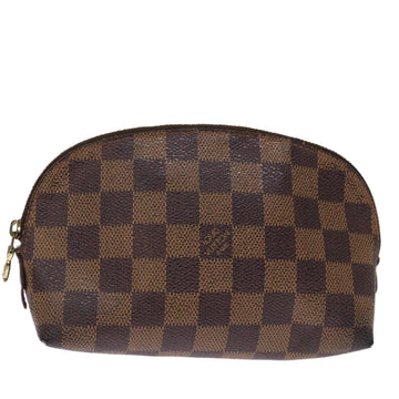 LOUIS VUITTON Damier Ebene Pochette Cosmetic PM Pouch N47516 LV Auth 75870