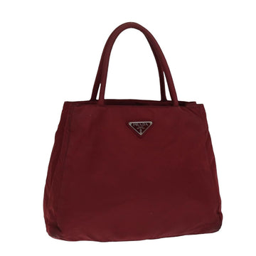 PRADA Tote Bag Nylon Red Auth 76002