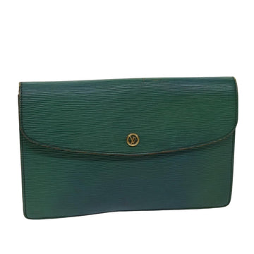 LOUIS VUITTON Epi Montaigne 27 Clutch Bag Green M52654 LV Auth 76033