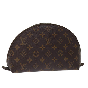 LOUIS VUITTON Monogram Trousse Demi Ronde Cosmetic Pouch M47520 LV Auth 76034