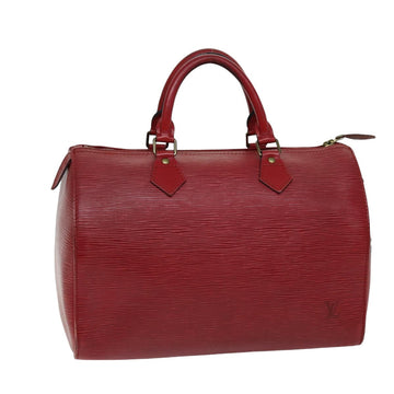 LOUIS VUITTON Epi Speedy 30 Hand Bag Castilian Red M43007 LV Auth 76072