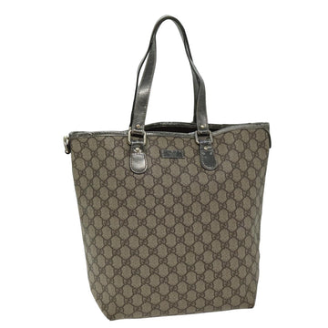 GUCCI GG Supreme Tote Bag PVC Beige 189896 Auth 76106