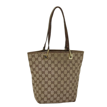 GUCCI GG Canvas Tote Bag Beige 002 1099 Auth 76107