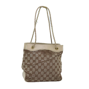 GUCCI GG Canvas Shoulder Bag Canvas Beige 109143 Auth 76156