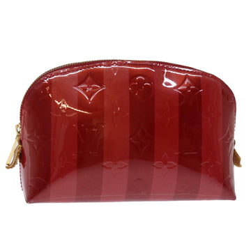 LOUIS VUITTON Vernis Rayure Pochette Cosmetic Pomme D'amour M91721 LV Auth 76184