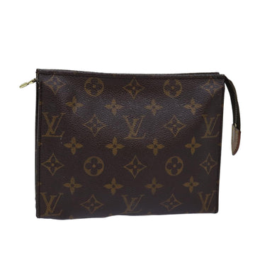 LOUIS VUITTON Monogram Poche Toilette 19 Pouch M47544 LV Auth 76240