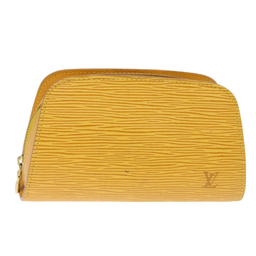 LOUIS VUITTON Epi Dauphine PM Pouch Yellow M48449 LV Auth 76250