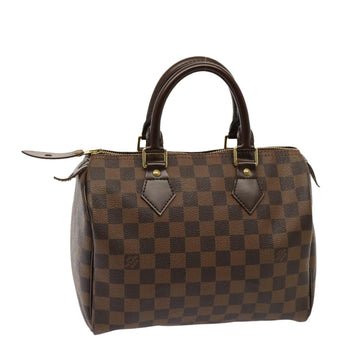 LOUIS VUITTON Damier Ebene Speedy 25 Hand Bag N41532 LV Auth 76330