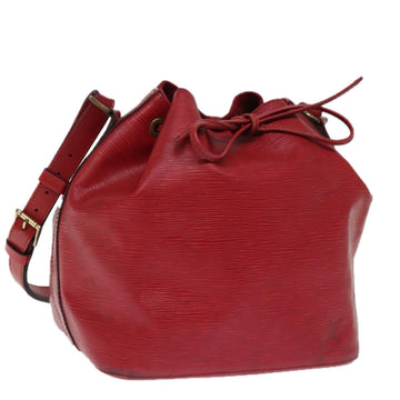 LOUIS VUITTON Epi Petit Noe Shoulder Bag Red M44107 LV Auth 76343