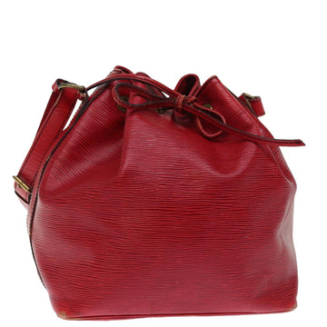 LOUIS VUITTON Epi Petit Noe Shoulder Bag Red M44107 LV Auth 76344