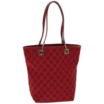 GUCCI GG Canvas Tote Bag Red 002 1099 Auth 76418