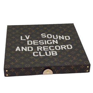 LOUIS VUITTON Monogram Record Case Pizza Box GI0634 LV Auth 76434SA