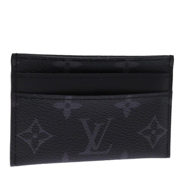 LOUIS VUITTON Monogram Eclipse Porte Cartes double Card Case M62170 Auth 76438