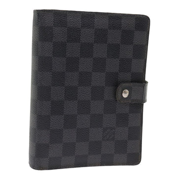 LOUIS VUITTON Damier Graphite Agenda MM Day Planner Cover R20242 LV Auth 76446