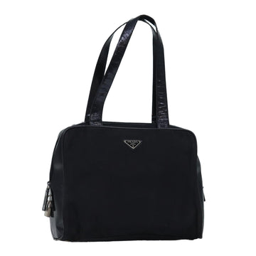 PRADA Shoulder Bag Nylon Black Auth 76453