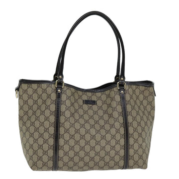 GUCCI GG Supreme Tote Bag PVC Beige 197953 Auth 76579