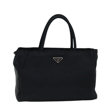 PRADA Hand Bag Nylon Black Auth 76714