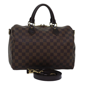 LOUIS VUITTON Damier Ebene Speedy Bandouliere 30 Hand Bag N41367 LV Auth 76752